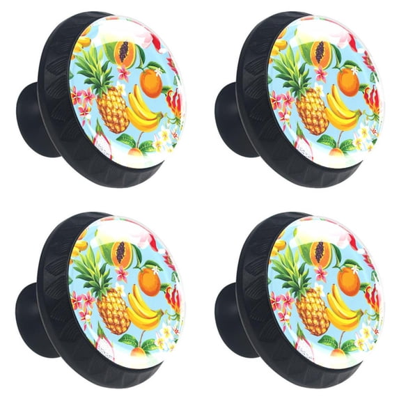 4 Pcs Pineapple Knobs for Kitchen Cabinet Cupboard Dresser Bookcase Drawer Pulls Handles Round Home Decor