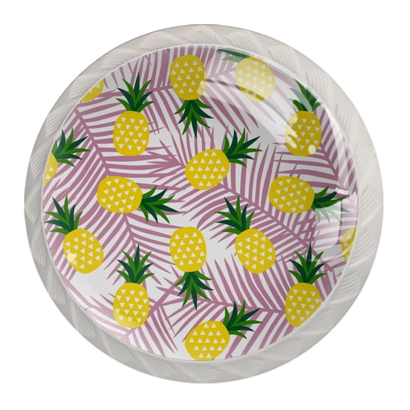 4 Pcs Pineapple Knobs for Kitchen Cabinet Cupboard Dresser Bookcase Drawer Pulls Handles Round Home Decor