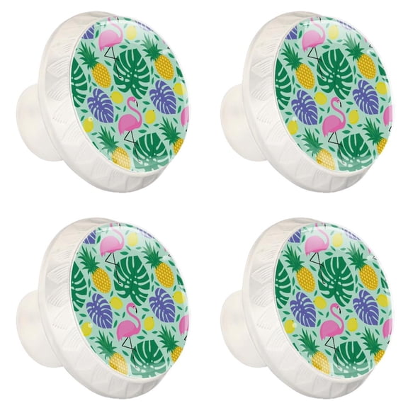 4 Pcs Pineapple Knobs for Kitchen Cabinet Cupboard Dresser Bookcase Drawer Pulls Handles Round Home Decor