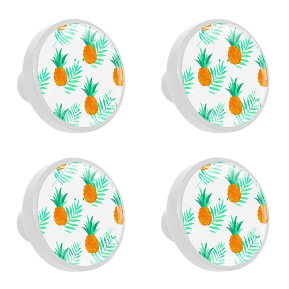 4 Pcs Pineapple Knobs for Kitchen Cabinet Cupboard Dresser Bookcase Drawer Pulls Handles Round Home Decor