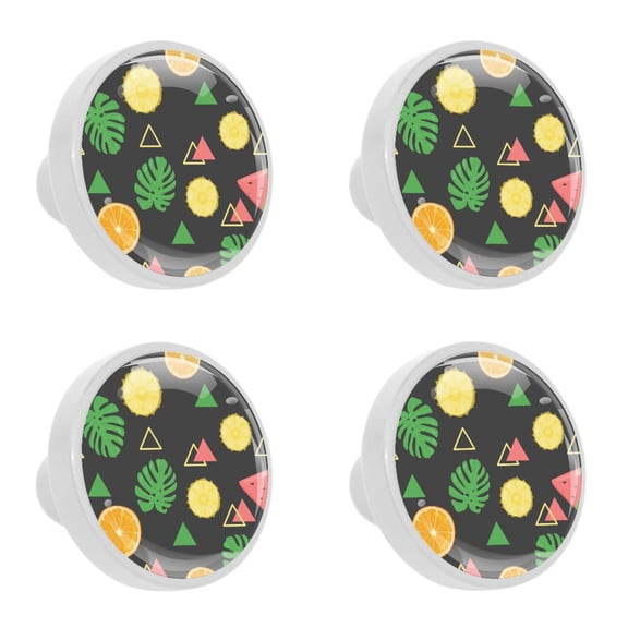 4 Pcs Pineapple Knobs for Kitchen Cabinet Cupboard Dresser Bookcase Drawer Pulls Handles Round Home Decor