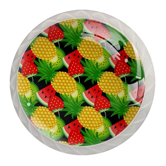 4 Pcs Pineapple Knobs for Kitchen Cabinet Cupboard Dresser Bookcase Drawer Pulls Handles Round Home Decor
