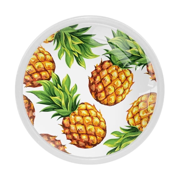 4 Pcs Pineapple Knobs for Kitchen Cabinet Cupboard Dresser Bookcase Drawer Pulls Handles Round Home Decor