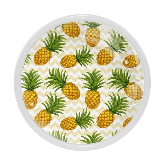 4 Pcs Pineapple Knobs for Kitchen Cabinet Cupboard Dresser Bookcase Drawer Pulls Handles Round Home Decor