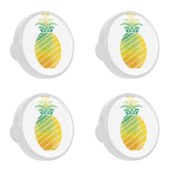 4 Pcs Pineapple Knobs for Kitchen Cabinet Cupboard Dresser Bookcase Drawer Pulls Handles Round Home Decor