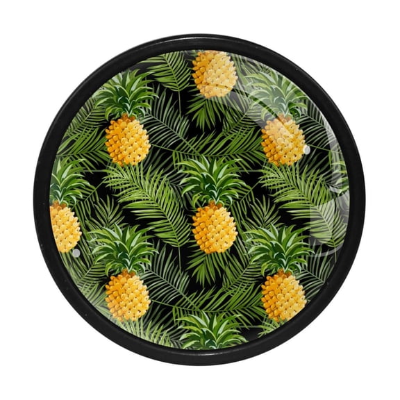 4 Pcs Pineapple Knobs for Kitchen Cabinet Cupboard Dresser Bookcase Drawer Pulls Handles Round Home Decor