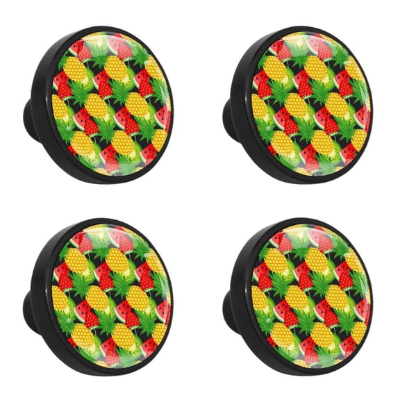 4 Pcs Pineapple Knobs for Kitchen Cabinet Cupboard Dresser Bookcase Drawer Pulls Handles Round Home Decor