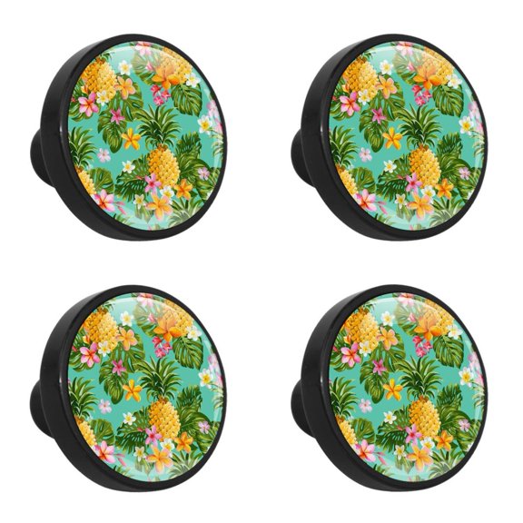 4 Pcs Pineapple Knobs for Kitchen Cabinet Cupboard Dresser Bookcase Drawer Pulls Handles Round Home Decor