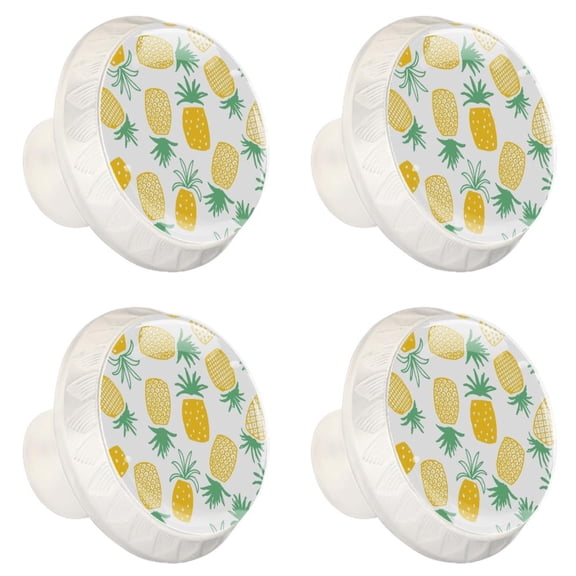 4 Pcs Pineapple Knobs for Kitchen Cabinet Cupboard Dresser Bookcase Drawer Pulls Handles Round Home Decor