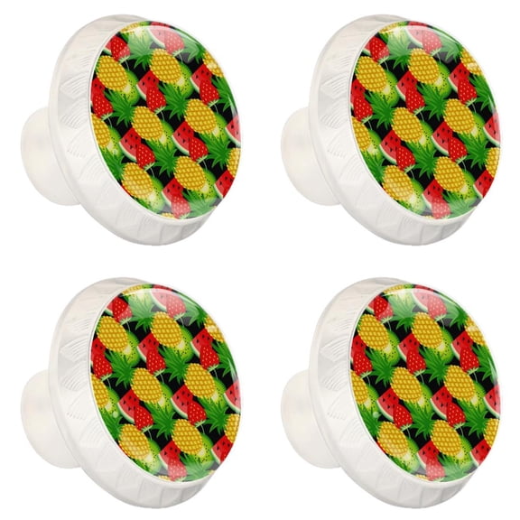 4 Pcs Pineapple Knobs for Kitchen Cabinet Cupboard Dresser Bookcase Drawer Pulls Handles Round Home Decor