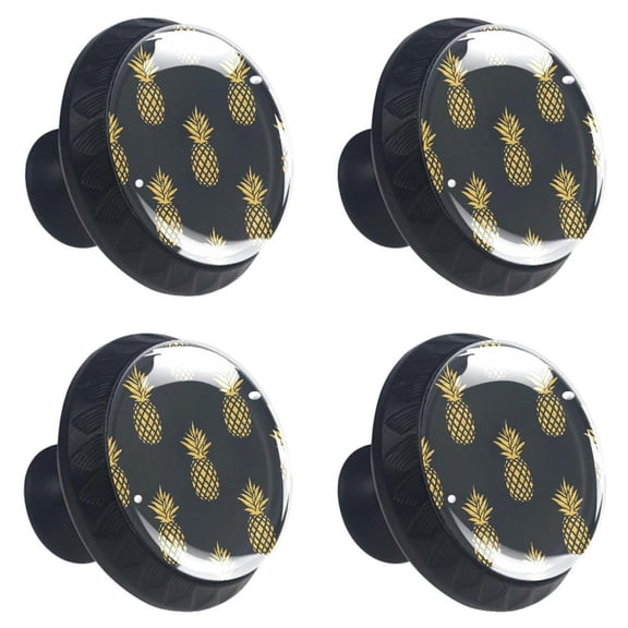 4 Pcs Pineapple Knobs for Kitchen Cabinet Cupboard Dresser Bookcase Drawer Pulls Handles Round Home Decor