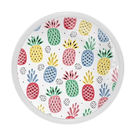 4 Pcs Pineapple Knobs for Kitchen Cabinet Cupboard Dresser Bookcase Drawer Pulls Handles Round Home Decor