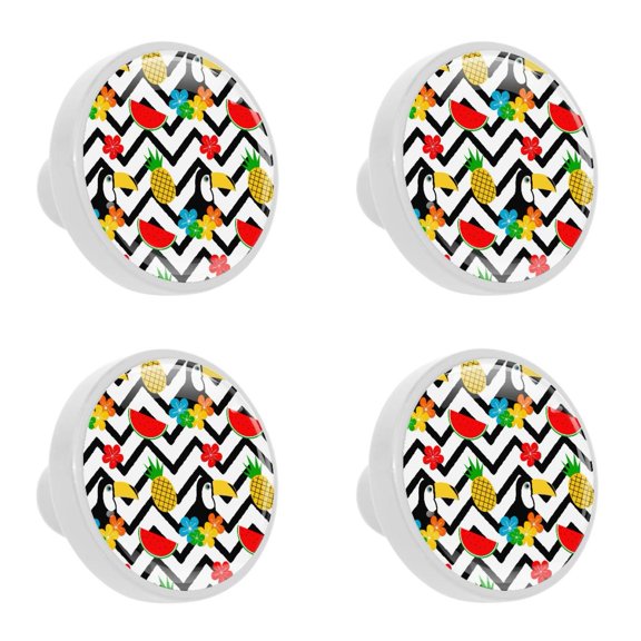 4 Pcs Pineapple Knobs for Kitchen Cabinet Cupboard Dresser Bookcase Drawer Pulls Handles Round Home Decor
