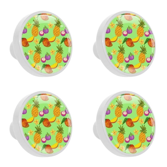 4 Pcs Pineapple Knobs for Kitchen Cabinet Cupboard Dresser Bookcase Drawer Pulls Handles Round Home Decor
