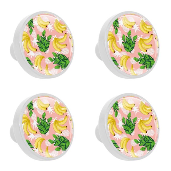 4 Pcs Pineapple Knobs for Kitchen Cabinet Cupboard Dresser Bookcase Drawer Pulls Handles Round Home Decor