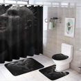 thumbnail image 1 of 4 Pcs Pinhead Shower Curtain Set with Rugs, Bathroom Set with Shower Curtain And Rugs with 12 Hooks for Bathroom Decor, 1 of 7