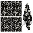 thumbnail image 1 of 4 Pcs Pioneer Flower Floral Print Pattern Funny Kitchen Towels, Microfiber Dish Towels, Kitchen Tea Towels Set 18" X 26", 1 of 6