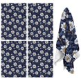 thumbnail image 1 of 4 Pcs Pioneer Flower Floral Print Pattern Funny Kitchen Towels, Microfiber Dish Towels, Kitchen Tea Towels Set 18" X 26", 1 of 6