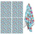thumbnail image 1 of 4 Pcs Pioneer Flower Floral Print Pattern Funny Kitchen Towels, Microfiber Dish Towels, Kitchen Tea Towels Set 18" X 26", 1 of 6