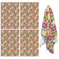thumbnail image 1 of 4 Pcs Pioneer Flower Floral Print Pattern Funny Kitchen Towels, Microfiber Dish Towels, Kitchen Tea Towels Set 18" X 26", 1 of 6