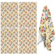 thumbnail image 1 of 4 Pcs Pioneer Flower Floral Print Pattern Funny Kitchen Towels, Microfiber Dish Towels, Kitchen Tea Towels Set 18" X 26", 1 of 6