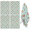 thumbnail image 1 of 4 Pcs Pioneer Flower Floral Print Pattern Funny Kitchen Towels, Microfiber Dish Towels, Kitchen Tea Towels Set 18" X 26", 1 of 2