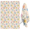 thumbnail image 1 of 4 Pcs Pioneer Flower Floral Print Pattern Funny Kitchen Towels, Microfiber Dish Towels, Kitchen Tea Towels Set 18" X 26", 1 of 6