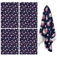 thumbnail image 1 of 4 Pcs Pioneer Flower Floral Print Pattern Funny Kitchen Towels, Microfiber Dish Towels, Kitchen Tea Towels Set 18" X 26", 1 of 6