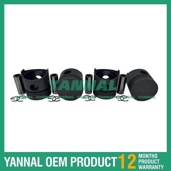 4 Pcs Piston For Kubota D1100 D1101 D1102 Engine Spare Parts