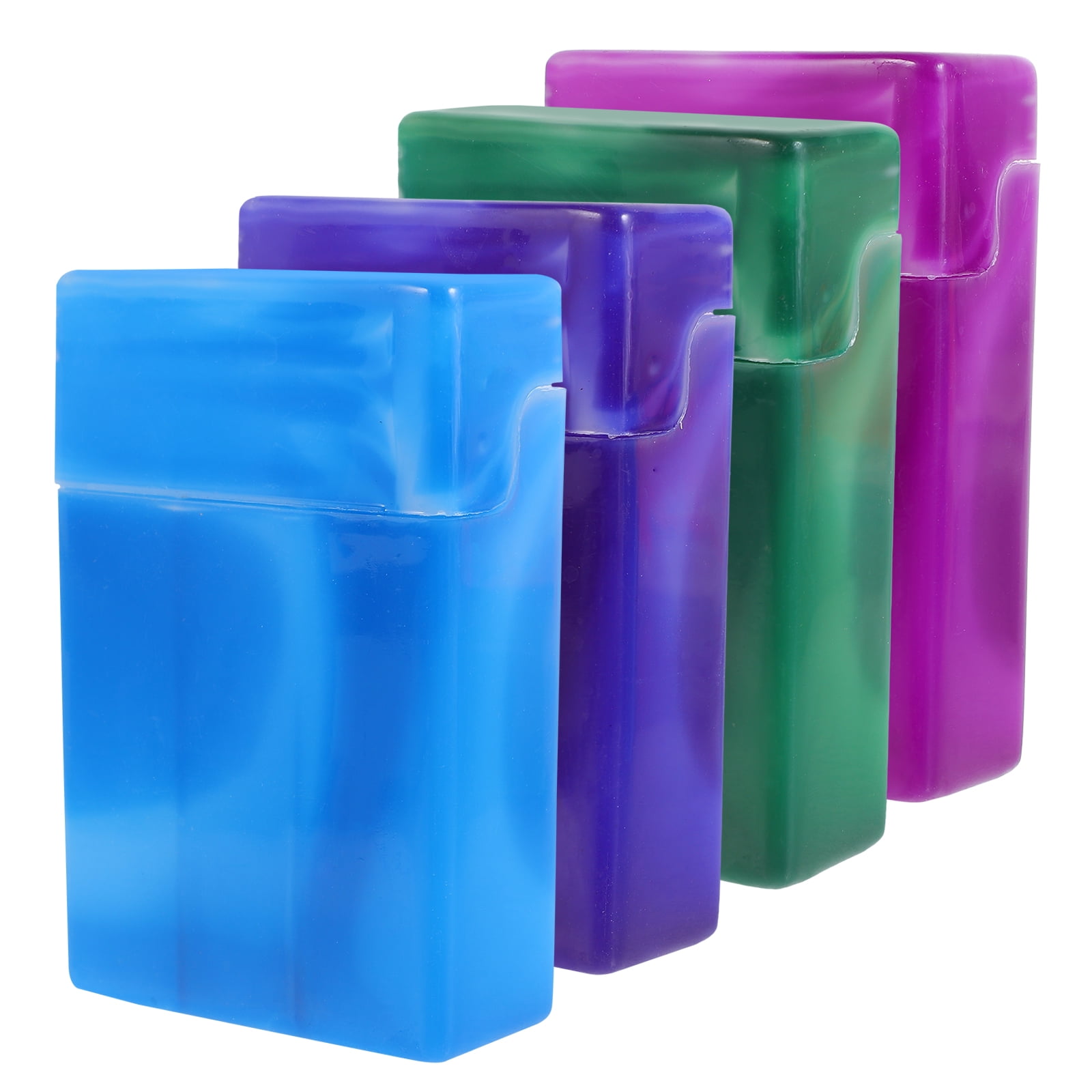 4 Pcs Plastic Cigar Case Cigarette for Men Travel Carrying 100's