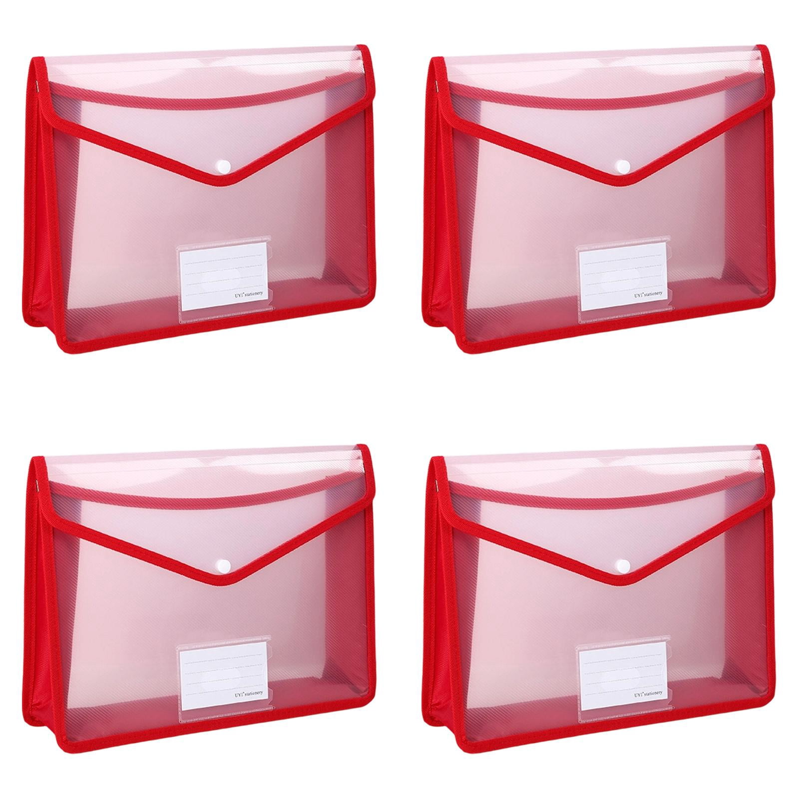 4 Pcs Plastic Expanding File Folder, Folders for Documents with Snap ...