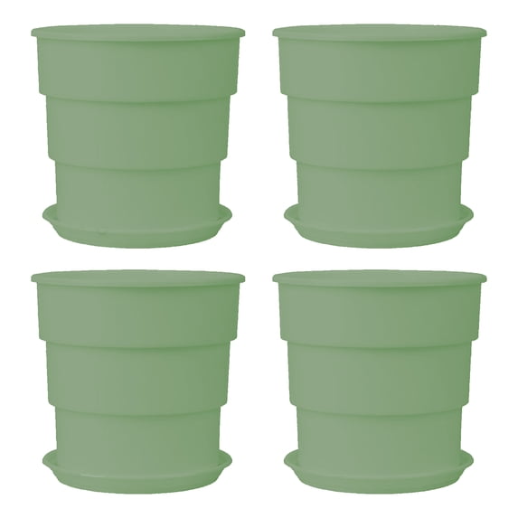 4 Pcs Plastic Flower Pots Breathable Thickened Potted Plants