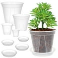 4 Pcs Plastic Flower Pots Plant Pots Garden Pots Greenhouse Planter