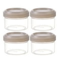 thumbnail image 1 of 4 Pcs Plastic Food Storage Containers With Lids,Small Twist Top Food Storage Containers,Reusable Kitchen Small Containers,Leakproof Airtight Storage Canisters For Meal Prep, Snacks, And Lunch,Grey, 1 of 8