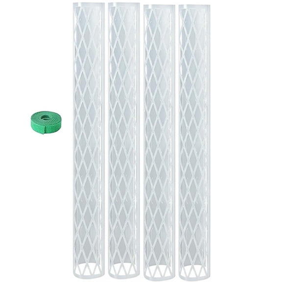 4 Pcs Moss Pole for Climbing Plants, 16 Inch Support Stake for Monstera and Pothos, Indoor Pole with Garden Ties for Training Vines