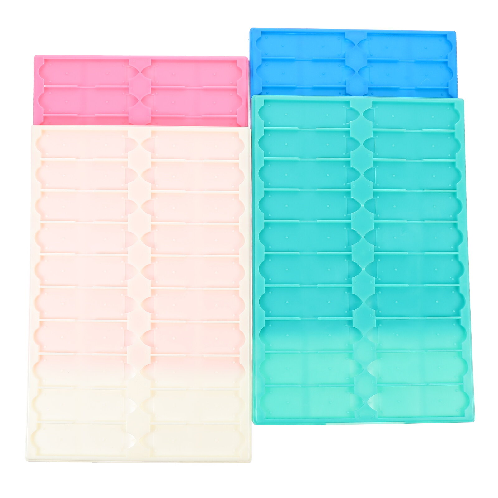 4 Pcs Plastic Pallet Pallets Slide Storage Plate Microscope Holder