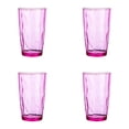 thumbnail image 1 of 4 Pcs Reusable Tumblers 17oz for Restaurant and Home, Unbreakable Acrylic Drinking Glasses, Stackable Dishwasher Safe Water Cups, Clear Drinkware for Outdoor, Drinkware, Pink, 1 of 6