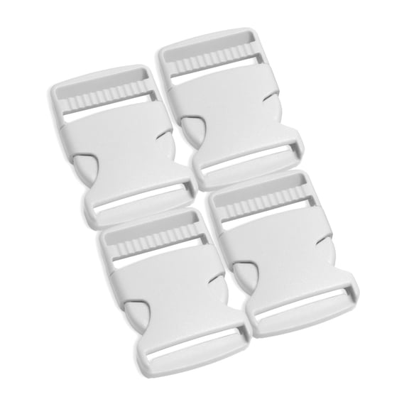 4 Pcs Plastic Side Release Buckles White 1.5 inch Buckles for Straps 38mm Perfect for Paracord Bracelets Craft Accessories Backpack Straps and Pet Collars Strap Webbing Backpack Accessories