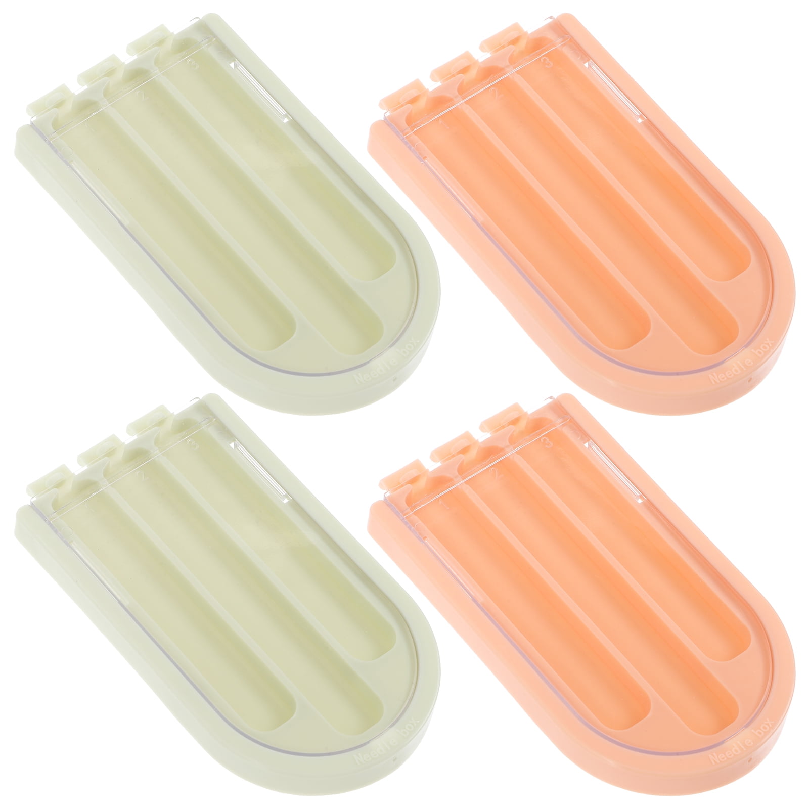 4 Pcs Plastic Storage Needle Box Sewing Pins Holder Case Tubes for ...