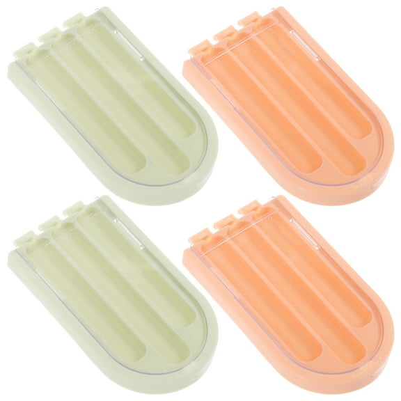 4 Pcs Plastic Storage Needle Box Sewing Pins Holder Case Tubes for Practical Organizer Needles