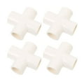 4 Pcs Plumbing Fittings PVC 4way Elbow Fitting PVC Tube Joint