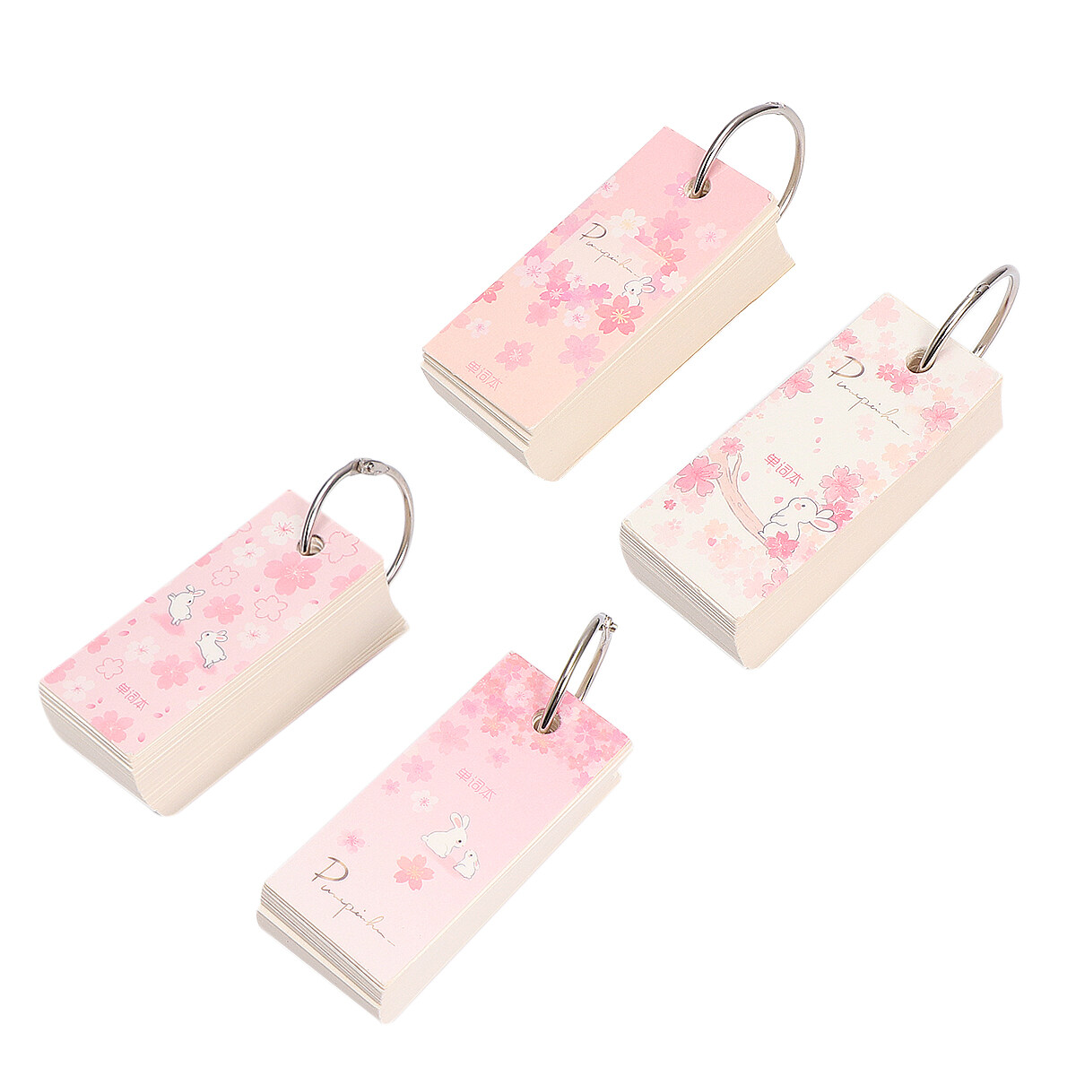 4 Pcs Pocket Notepad Paper Memo Binder Clips Pulimento Memos Flash Card