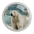 thumbnail image 1 of 4 Pcs Polar Bear Knobs for Kitchen Cabinet Cupboard Dresser Bookcase Drawer Pulls Handles Round Home Decor, 1 of 8