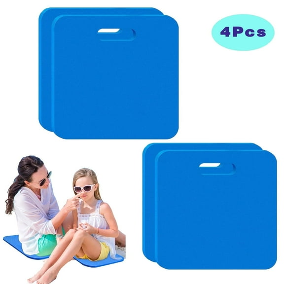 4 Pcs Pool Seats Mat for Edge of Pool, GIXUSIL12.2x12.2 in Stadium Seating Mat, Soft Foam Outdoor Cushion, Multifunction Spectating Sport Pad, Camping Accessories for Adults