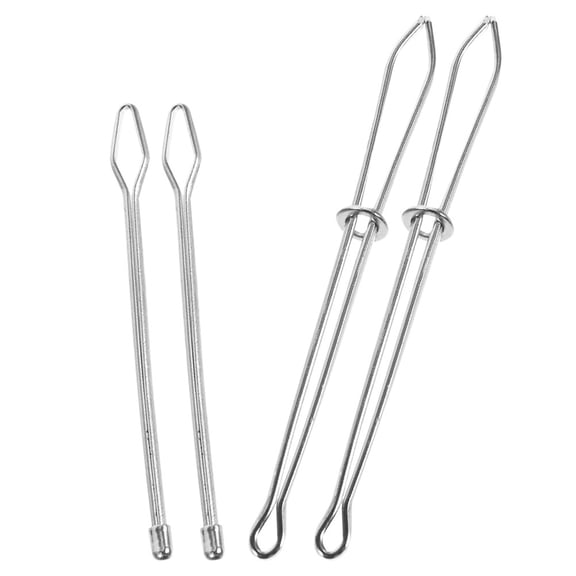 LITINKIMI 4-Pack Silver Plated Metal Threader Tools for Drawstring and Elastic Band Sewing, Easy and Convenient for Home Use