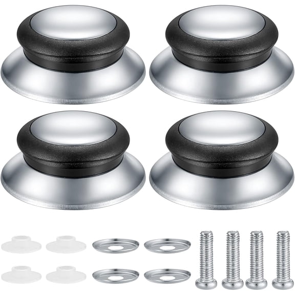 4 Pcs Pot Lid Handle Replacement, Knob for Pot lid Pot Cover Knobs, Universal Kitchen Bakelite Top Replacement for Pots and Pans Saucepan Casserole Glass Handles(wwx)