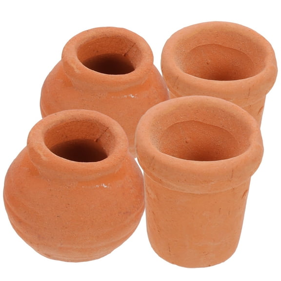 4 Pcs Pots for Plants Nursery Planter Clay Terracotta Flowerpot Garden Supply Ceramics