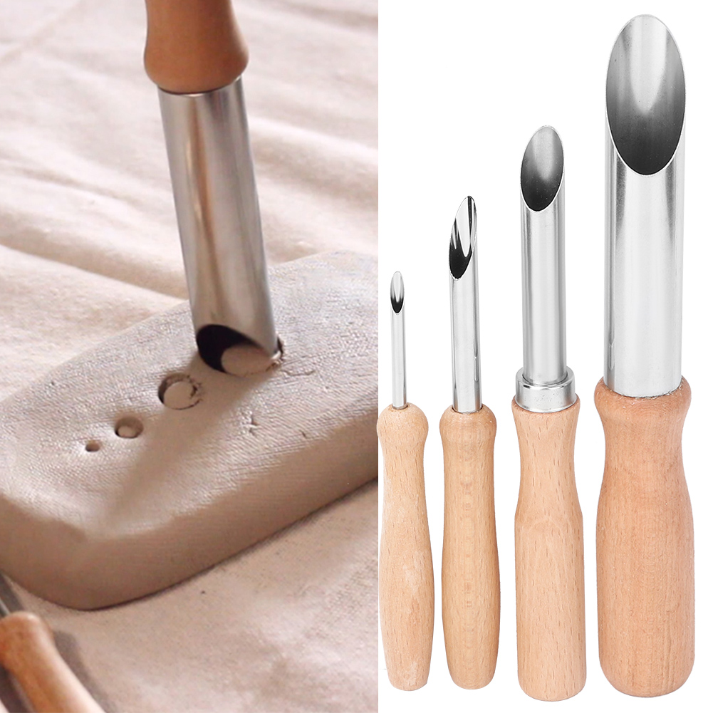 4 Pcs Pottery Clay Tool, Essential Ceramic Clay Tool Stainless Steel