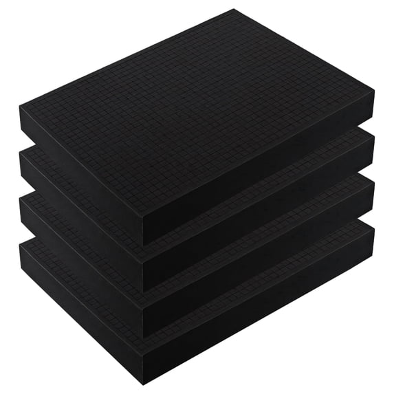 4 Pcs Pre-Cut Grid Foam Inserts for Tool Box, Foam for Pelican Case, Customizable Foam Organizer for Tool Cases, Shock Absorbing Black Polyurethane