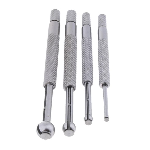4 Pcs Precision Telescopic Small Hole Bore Gauge Set Full Ball /8''-1/2''